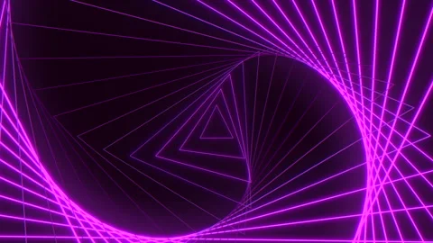 Futuristic 3d spiral with dynamic purple lines Stock-Footage 278071501