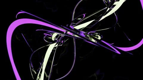 Futuristic 3d structure with rotating spiral on a black background. Design Stock Illustration