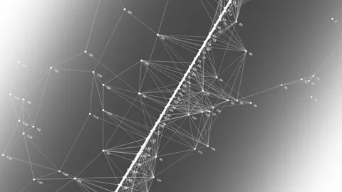 Futuristic 3D technical engineering data visual abstract background Stock Footage 321183477