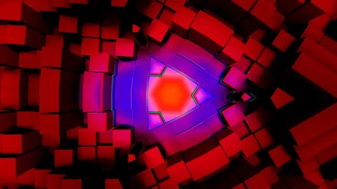 Futuristic 3D triangle environment Stock Footage 104620081