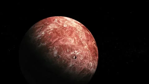 Futuristic 3D Visualization of Makemake Planet in Outer Space with Glowing .. Stock-Footage 313756375