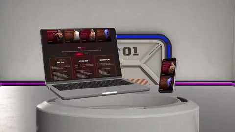 Futuristic 3D Web Promo | Laptop &amp; Phone Mockup Pack Stock After Effects