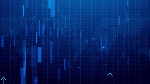 Futuristic 3D World Map Animation Digital Technology Hud Dots Blockchain Stock Footage 294944128