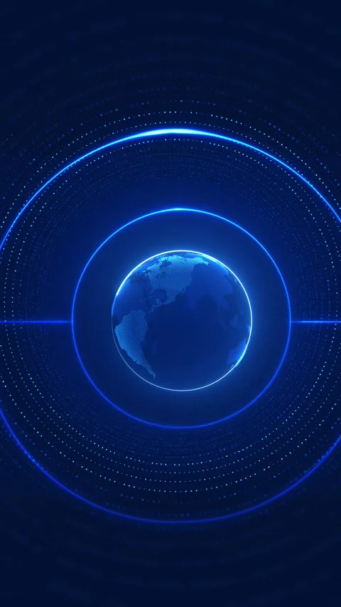 Futuristic 3D World Map Animation Digita... | Stock Video | Pond5