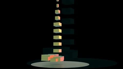 Futuristic 4k Abstract 3D Building Blocks of Data Structure Background Stock Footage 338097108