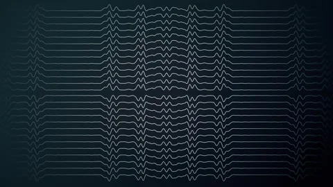 A futuristic 4K animation of spectral analysis or resonance Stock Footage 325329601