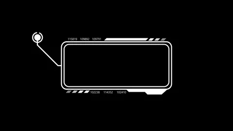 Futuristic 4K motion video element featuring a high-tech dashboard interface wit 库存影片 314227572