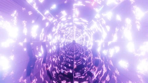 Futuristic 4k sci fi space tunnel 3d illustration motion background live Stock Footage 160820140