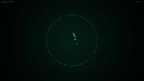 Futuristic 5G Global Connectivity Matrix and Low Latency Data Radar Animation 库存影片 343731455