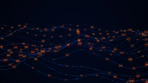 Futuristic 5G Network Digital Data Flow Video Animated Background Stock Footage 340447790