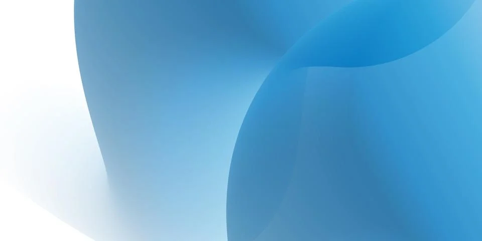 Futuristic abstract 3D blue gradient curved shapes, gradient surfaces. Mode.. Stock Illustration