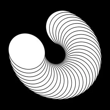 Futuristic abstract 3D geometric line shape for sci-fi cyber design. Vector イラスト素材