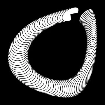 Futuristic abstract 3D geometric line shape for sci-fi cyber design. Vector イラスト素材