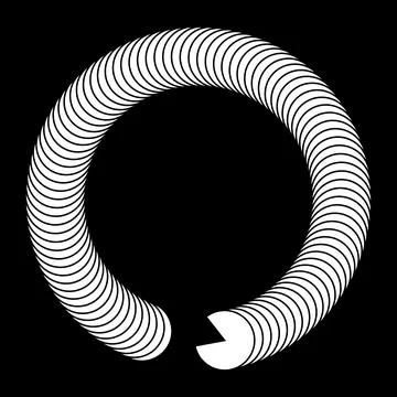 Futuristic abstract 3D geometric line shape for sci-fi cyber design. Vector イラスト素材