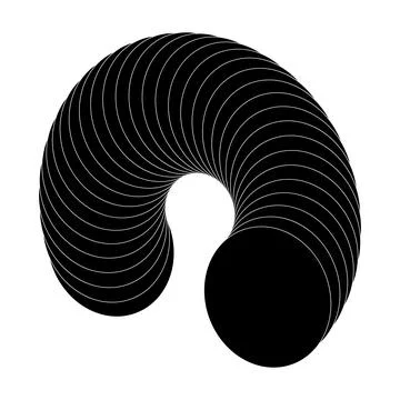 Futuristic abstract 3D geometric line shape for sci-fi cyber design. Vector イラスト素材