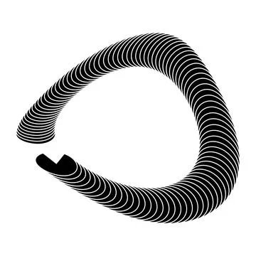 Futuristic abstract 3D geometric line shape for sci-fi cyber design. Vector イラスト素材