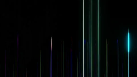 Futuristic abstract animation randomly flashing neon glow multicolor lines on Stock Footage 232975877