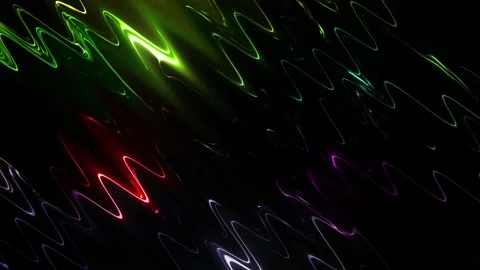 Futuristic abstract animation wave motion of colorful Stock Footage 195867518