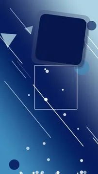 Futuristic abstract app interface tiles float over a cool blue particle and.. 库存插图