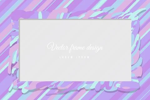 Futuristic Abstract art wave background frame. design backdrop Stock Illustration