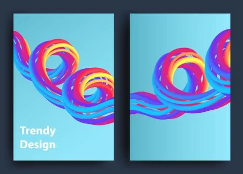 Futuristic abstract background. 3D illustration of a fluid shape. Abstract Stock Illustration