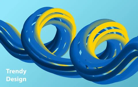 Futuristic abstract background. 3D illustration of a fluid shape. Abstract Stock Illustration