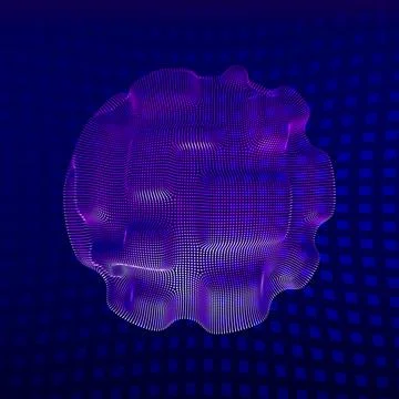 Futuristic Abstract Background. 3d Vector Illustration. Warp surface. Distort Stock Illustration