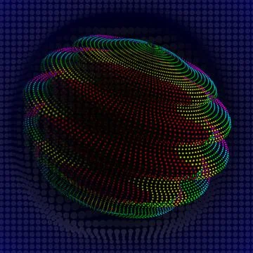 Futuristic Abstract Background. 3d Vector Illustration. Warp surface. Distort Stockillustratie