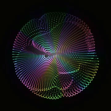 Futuristic Abstract Background. 3d Vector Illustration. Warp surface. Distort 库存插图