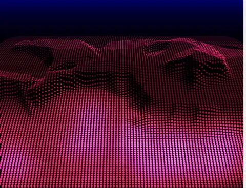 Futuristic Abstract Background. 3d Vector Illustration. Warp surface. Distort 库存插图