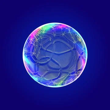 Futuristic Abstract Background. 3d Vector Illustration. Warp surface. Distort Stock Illustration