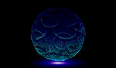 Futuristic Abstract Background. 3d Vector Illustration. Warp surface. Distort Illustration