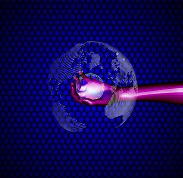 Futuristic Abstract Background. 3d Vector Illustration. Warp surface. Distort Illustrazione stock