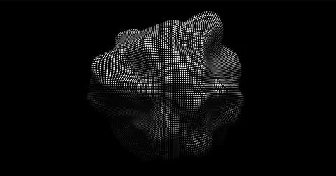 Futuristic Abstract Background. 3d Vector Illustration. Warp surface. Disto.. イラスト素材