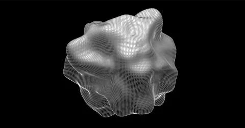 Futuristic Abstract Background. 3d Vector Illustration. Warp surface. Distort イラスト素材