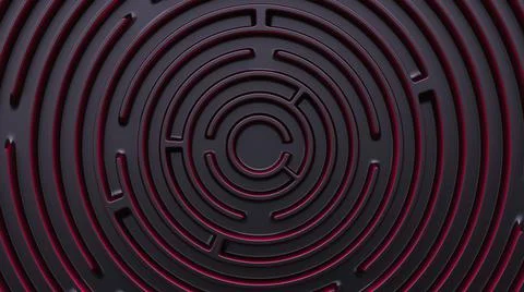 Futuristic abstract background. Circular maze style Foto stock