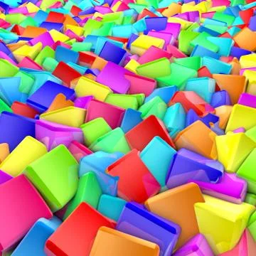 Futuristic abstract background of colored cubes Stock Illustration