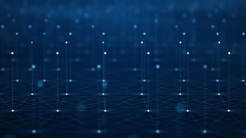 Futuristic Abstract Background Concept. Network Conveying Connectivity, Compl Illustrazione stock