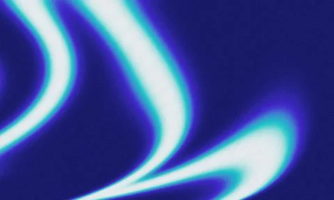 Futuristic abstract background with glowing neon blue curved light lines on.. Stock Illustration