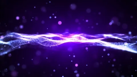 Futuristic abstract background with glowing waves consisting of bright Stock Footage 309141270