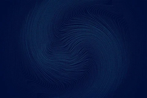 A futuristic abstract background with a grid-like pattern of blue dots, rem.. Illustrazione stock