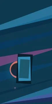 A futuristic abstract background with layered navy, teal, and purple stripe.. Stock-Illustration