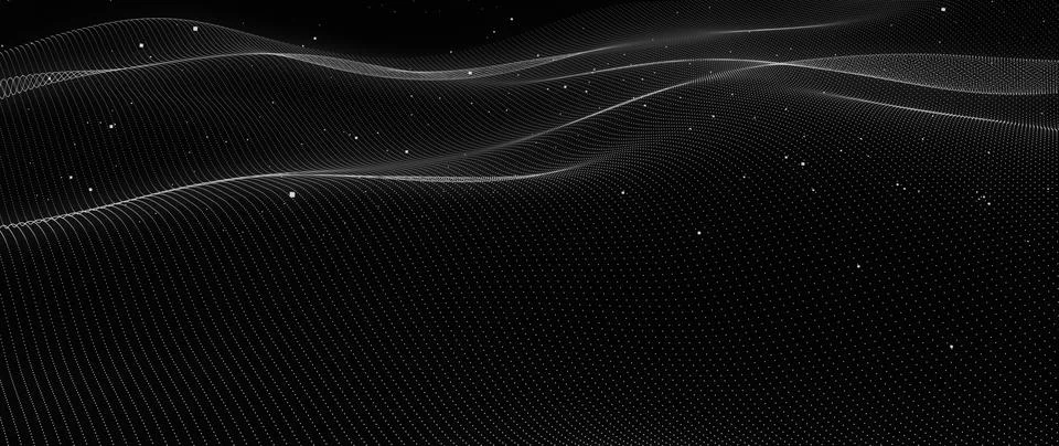 Futuristic Abstract Background: Luminous Interconnected Particle Plexus Net.. Illustration