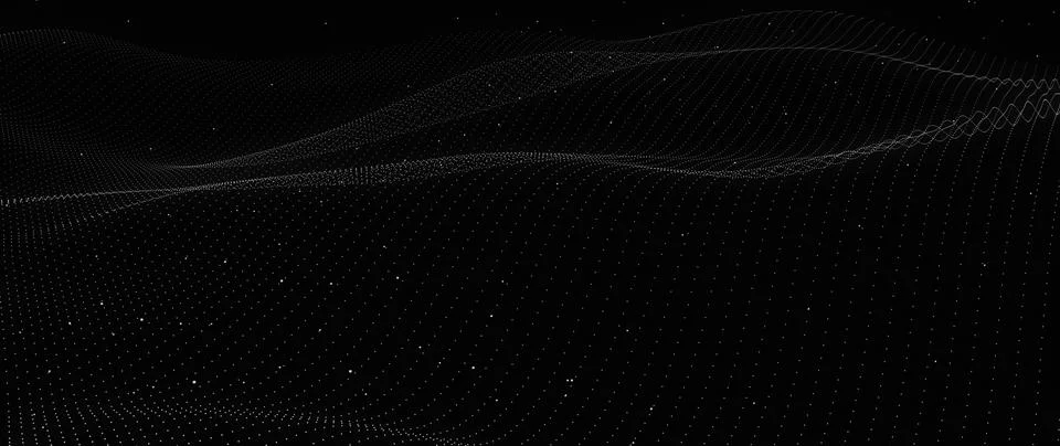 Futuristic Abstract Background: Luminous Interconnected Particles and Lines.. Stock Illustration