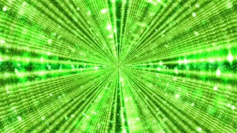Futuristic abstract background of neon green rays in 3D illustration Stock Illustration