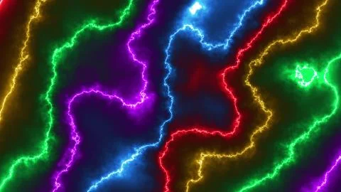 Futuristic abstract background with neon lines or stripes Stock Illustration