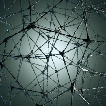 Futuristic abstract background. Neural network. Modern illustration. 3D 스톡 일러스트