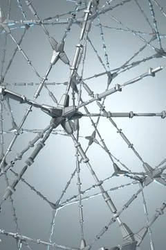 Futuristic abstract background. Neural network. Modern illustration. 3D 스톡 일러스트