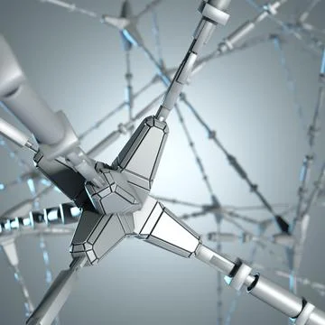 Futuristic abstract background. Neural network. Modern illustration. 3D Illustrazione stock