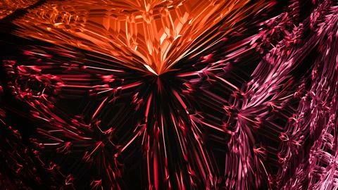 Futuristic abstract background. Orange-red devil gear Stockillustratie